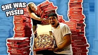 ORDERING 200 GIANT PIZZAS TO MY MOMS HOUSE PRANK (SHE FREAKS OUT)