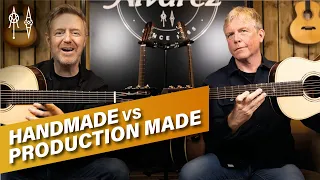 How is a hand-made acoustic guitar different to a production guitar?