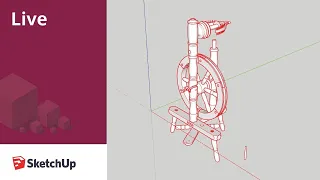 Live Modeling a Spinning Wheel in SketchUp