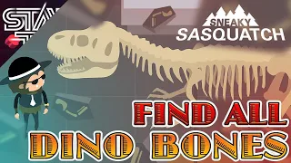 FIND ALL DINOSAUR BONES in Sneaky Sasquatch