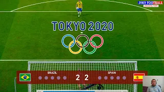 PES 2021 - Brazil vs Spain Penalty Shootout Final - Tokyo 2020 Olympic Games - efootball Gameplay PC
