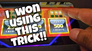 I Won So Much Money On This Slot Machine USING THIS TRICK!!