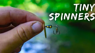 Micro Fishing With TINY TROUT Spinners!