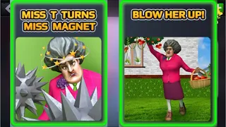 Scary Teacher 3D  Summer Blow Her Up VS Miss T Turns Miss Magnet. Payed Chapter All Levels. 😂🤣