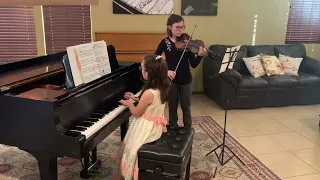 Tartini: Devil's Trill, I.Larghetto Affettuoso - Sophia, piano (7) - Jackie, violin (13)