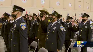 Baltimore police welcomes 35 new members of force