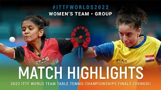 Highlights | Sreeja Akula (IND) vs Hana Goda (EGY) | WT Grps | #ITTFWorlds2022