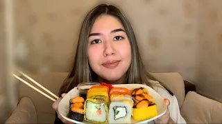 Суши/Роллы мукбанг // отвечаю на ваши вопросы// mukbang