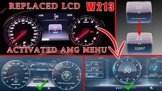 Mercedes Benz W213 dashboard replacement with LCD big AMG W213 LCD menu activation! CommandNTG 5.5!