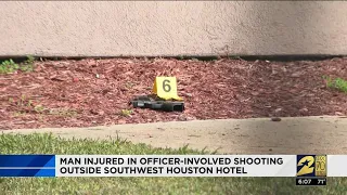 Man injured in officer-involved shooting outside southwest Houston hotel