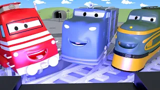 Troy le Train -  Troy ouvre un CINEMA à Train Ville - La Ville des Voitures 🚓 🚒 Dessin animé Trains