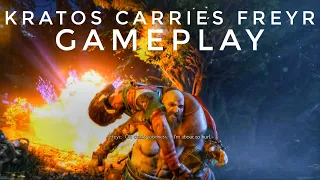 Kratos Carries Freyr Gameplay | God of War Ragnarök