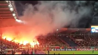 BRAUNSCHWEIG VS WOLFSBURGO ! THE INCREDIBLE PYROTECHNIC SHOW OF ULTRAS!