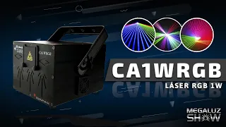 MEGALUZ Show │CA1WRGB. LÁSER DE 1W RGB 🔴🟢🔵 DEMO