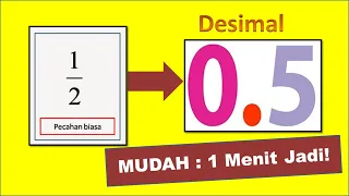 CARA MENGUBAH PECAHAN MENJADI DESIMAL | MATEMATIKA