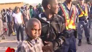 Raw Video: Soccer Fans Stampede in S. Africa