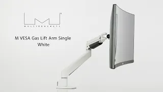 M VESA Gas Lift Arm Single White