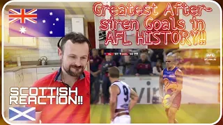 Greatest After-Siren Goals Through History | AFL..SCOTTISH REACTION 🏴󠁧󠁢󠁳󠁣󠁴󠁿🇦🇺