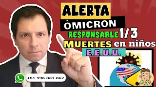 CUIDADO ⚠️ INVESTIGACIÓN REVELA QUE UN TERCIO DE MUERTES POR COVID EN NIÑOS FUE POR ÓMICRON