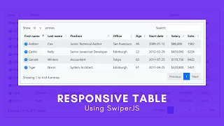 Modern Responsive Table Using DataTable | Step-by-Step Guide | devRasen | Create A Responsive Table