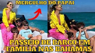 Gusttavo Lima e Andressa Suita fazem PASSEIO de BARCO com os filhos e mergulho do PAPAI no Mar