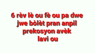 6 rèv lè ou fè ou pa dwe jwe bòlèt pran anpil prekosyon avèk Lavi ou