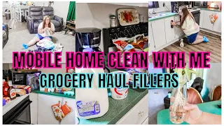 *NEW* MOBILE HOME CLEAN WITH ME + GROCERY HAUL FILLERS | VLOG STYLE | SINGLE WIDE | HOMEMAKING