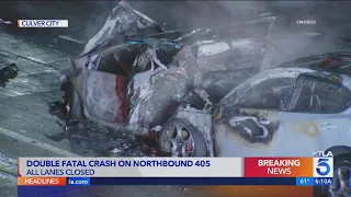 Double fatal crash closes northbound 405 through Culver City