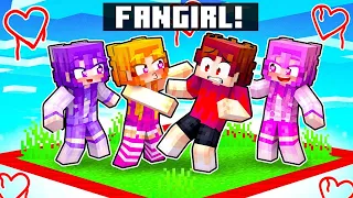 LOCKED on ONE CHUNK With MY CRAZY FAN GIRLS... (Minecraft)