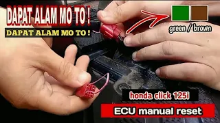 ECU MANUAL RESET | honda click 125i | DIY step by step