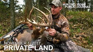 Private Land: Nov. 1:  7 Yard Bow Kill, Calling in a Giant Buck | The Hunting Public