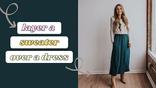 How to Layer a Sweater Over a Dress