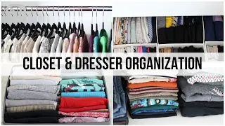 How to ORGANIZE your CLOSET and DRESSER | Organatic