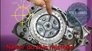 Correct way to fit the clutch plates in rx100/135 || Clutch overlapping