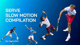 Slow Motion Tennis Serve Compilation | Tennis Serve Technique