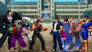 [KOF Mugen] Memorial | Cyborgs vs Miss-Vega, Vega, Omega Shingo, Omega Ryu  [ 4vs4 ]