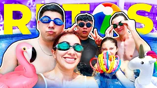 RETOS EN EL AGUA CON TEAM DOMMA 🌊🏖️ | Hermanas JM