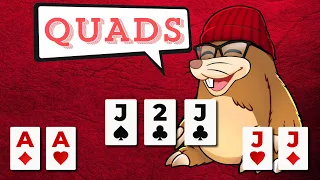 Running Jacks into Aces and Flopped QUADS | Monte Poker Ep 130