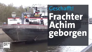 Die Bergung des Donaufrachters "Achim" | Abendschau | BR24