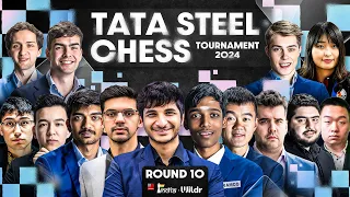 Tata Steel Chess 2024 Round 10 | Vidit vs Pragg, Anish, Ding vs Nepo | Commentary by Amruta
