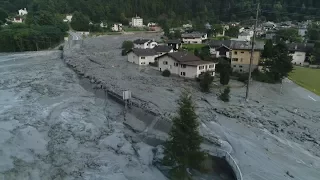 Landslide rips through Swiss village