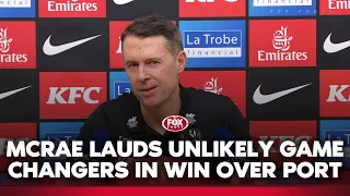 McRae highlights unlikely heroes in turnaround vs. Port ✊ | Collingwood press conference | Fox Footy
