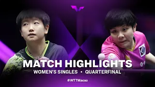 Highlights | Sun Yingsha vs Cheng I-Ching | WS QF | WTT Champions Macao 2022