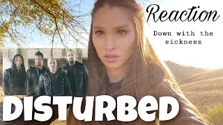 DISTURBED - Russian girl reacts to DOWN WITH THE SICKNESS ( badass voice)