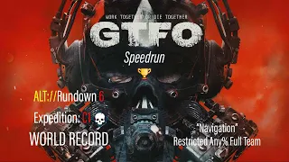 [GTFO] ALT://Rundown 6 C1 "Navigation" Speedrun (World Record)