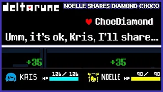 Noelle shares Choco Diamond with Kris - Deltarune Chapter 2