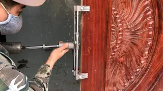 Amazing Cheap & Fast Hand tools // Lock Fitting Jig for Door Lock Wooden Door, How to, DIY