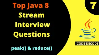 Java 8 Stream tutorial |Reduce and peek operations |Java 8 Stream Interview Questions and Answers