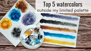 Top 5 watercolors outside my limited palette / Swatching favourite watercolors