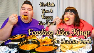 Feasting Like Kings on Indian Food with Nikocado Mukbang Eating Show Happy New Year 2022